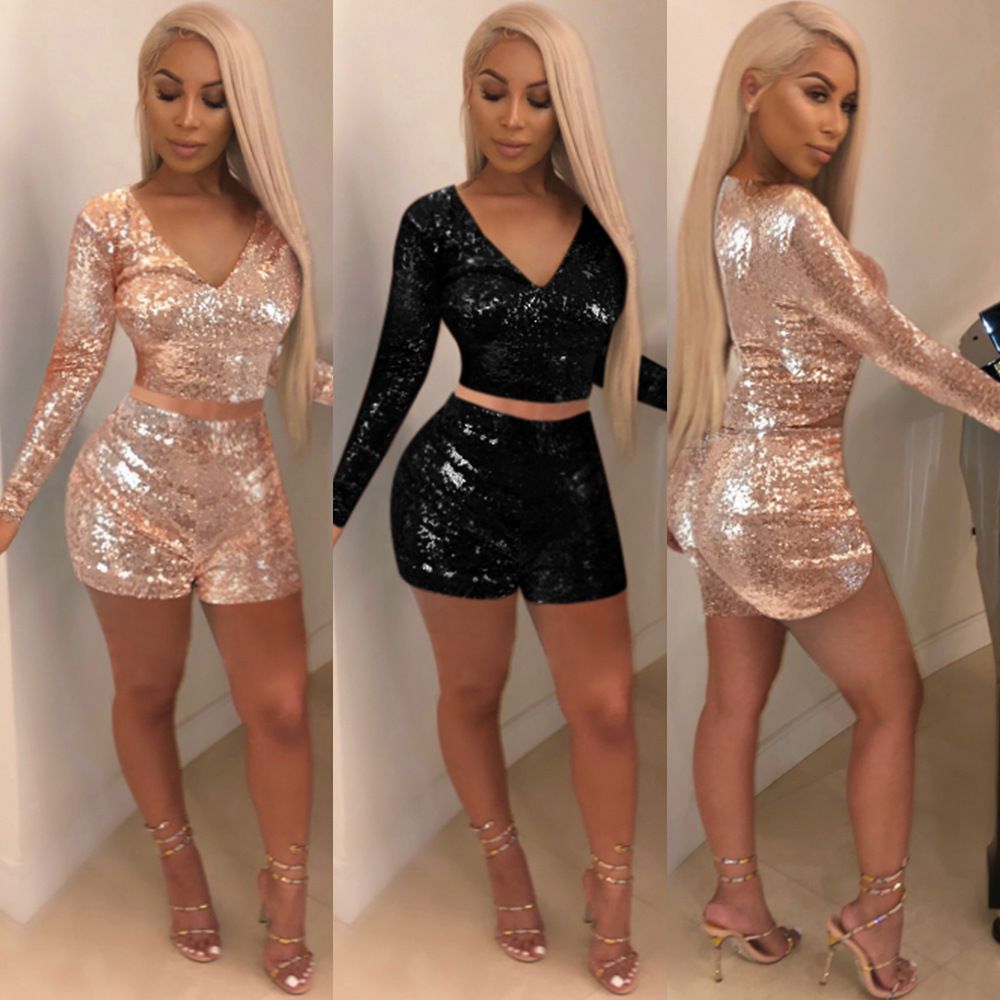 gold glitter two piece