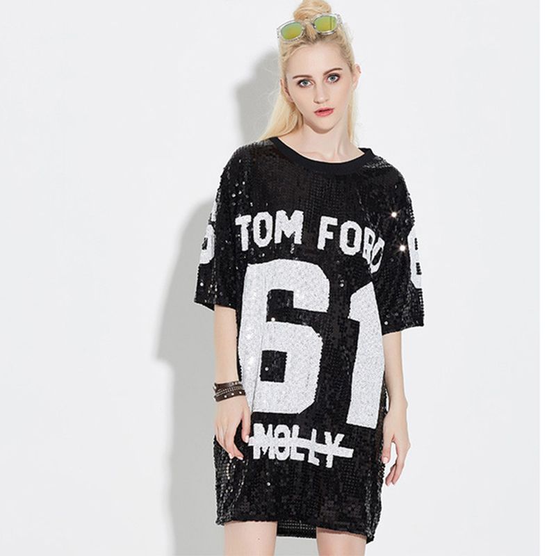 plus size sequin jersey dress