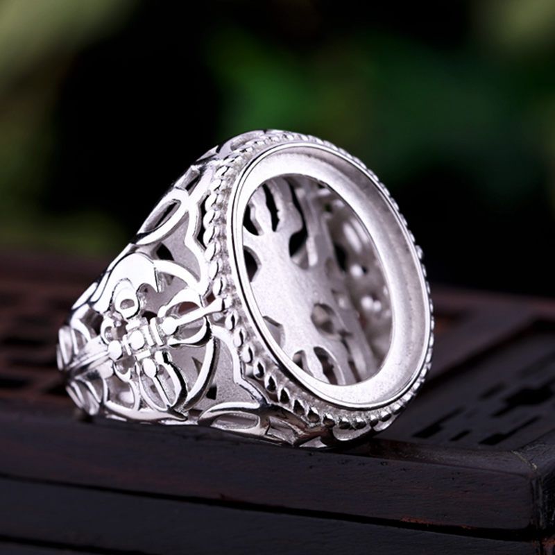 2020 925 Sterling Silver Engagement Wedding Ring For Men 15x19mm Oval