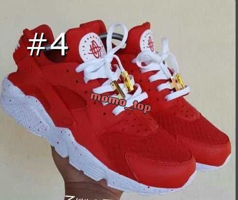 red and white huraches