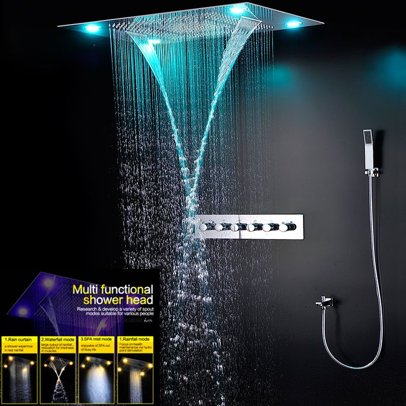 2020 2020 Electric LED Big Rain Shower Set Bathroom Kit 304 SUS