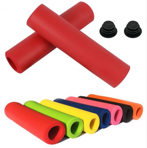 1 pair cycling motorbike mountain bikes grips bicycle handle grip silicon grips~