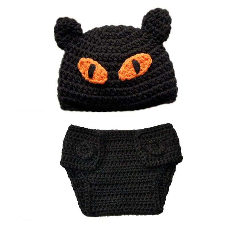 Acheter Pas Cher Costume De Chat Noir Effrayant Pour Nouveau Ne Tricote A La Main Au Crochet Bebe Garcon Fille Animal Halloween Tenue Chat Ensemble De Couverture De Couche Culotte Accessoire De Acheter Pas Cher Costume De Chat Noir Effrayant Pour Nouveau Ne Tricote A La Main Au Crochet Bebe Garcon Fille Animal Halloween Tenue Chat Ensemble De Couverture De Couche Culotte Accessoire De
