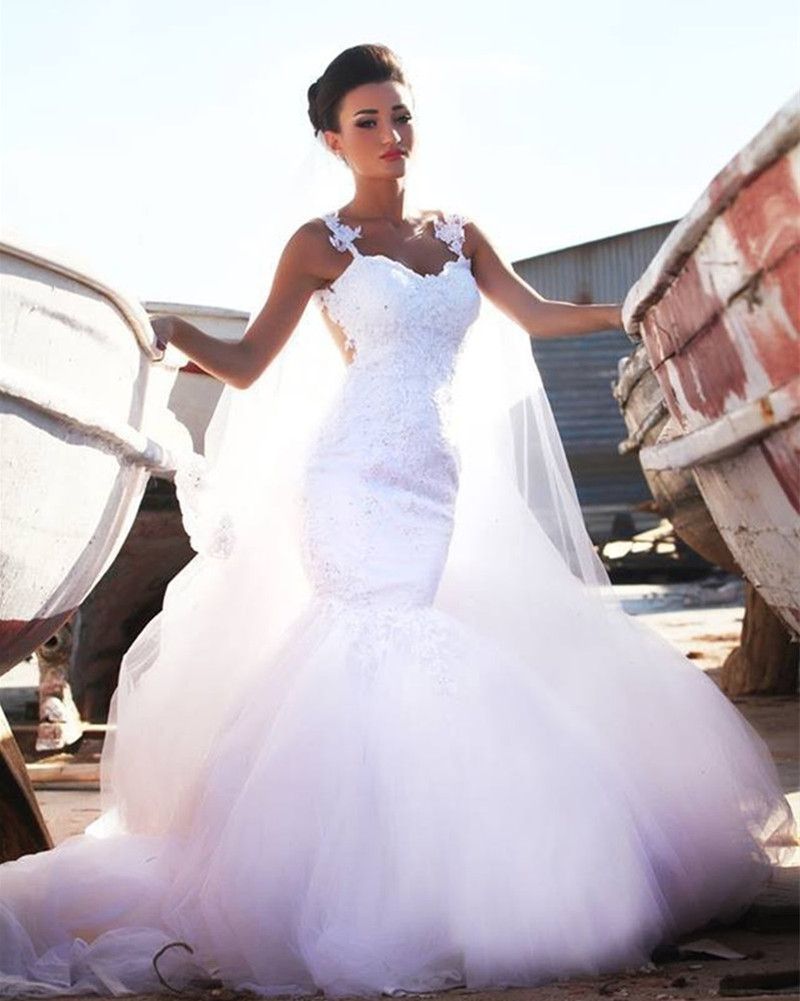 mermaid wedding dress no train