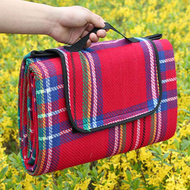 tartan waterproof picnic blanket