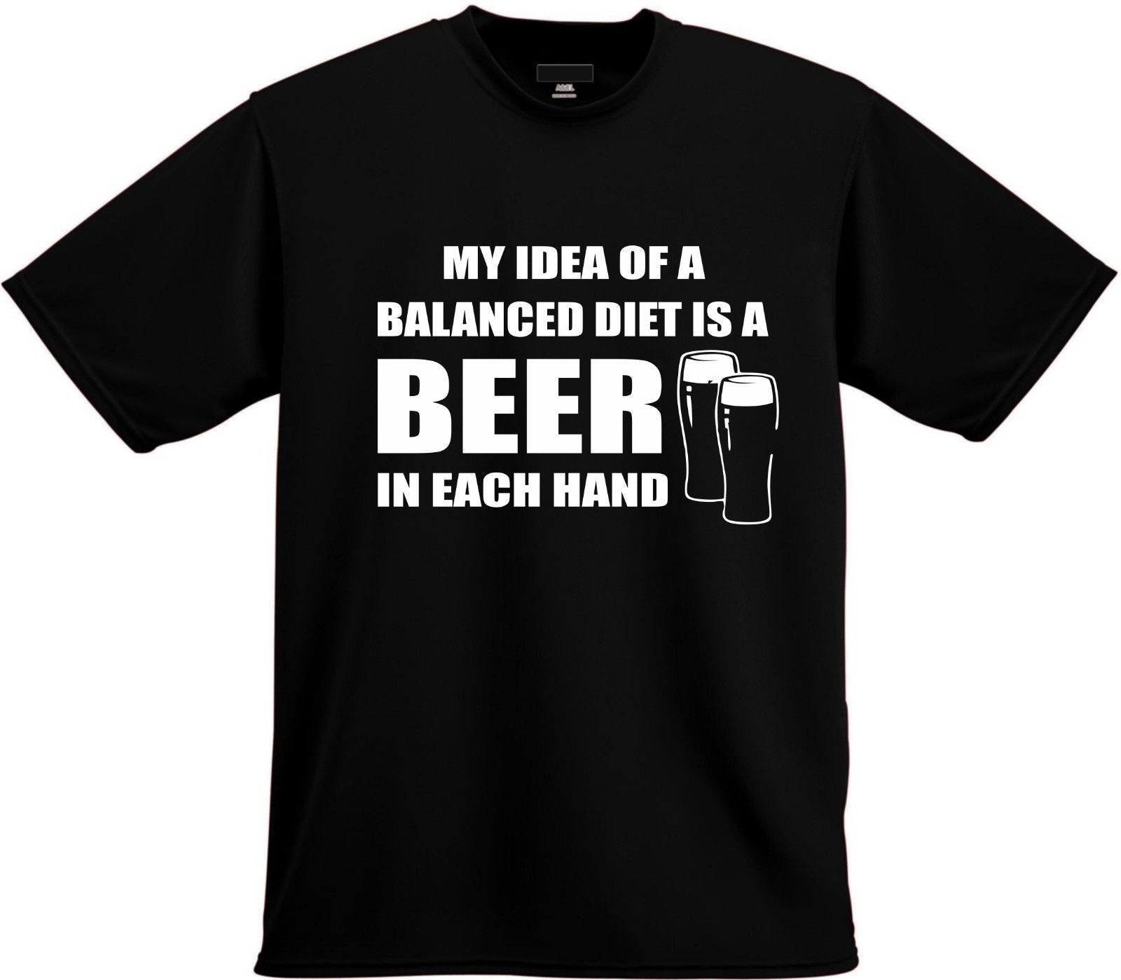 Descuido miseria rescate Camisetas graciosas para Bebedores de cerveza Beer Diet Balance Gift Camisa  para hombre algodon