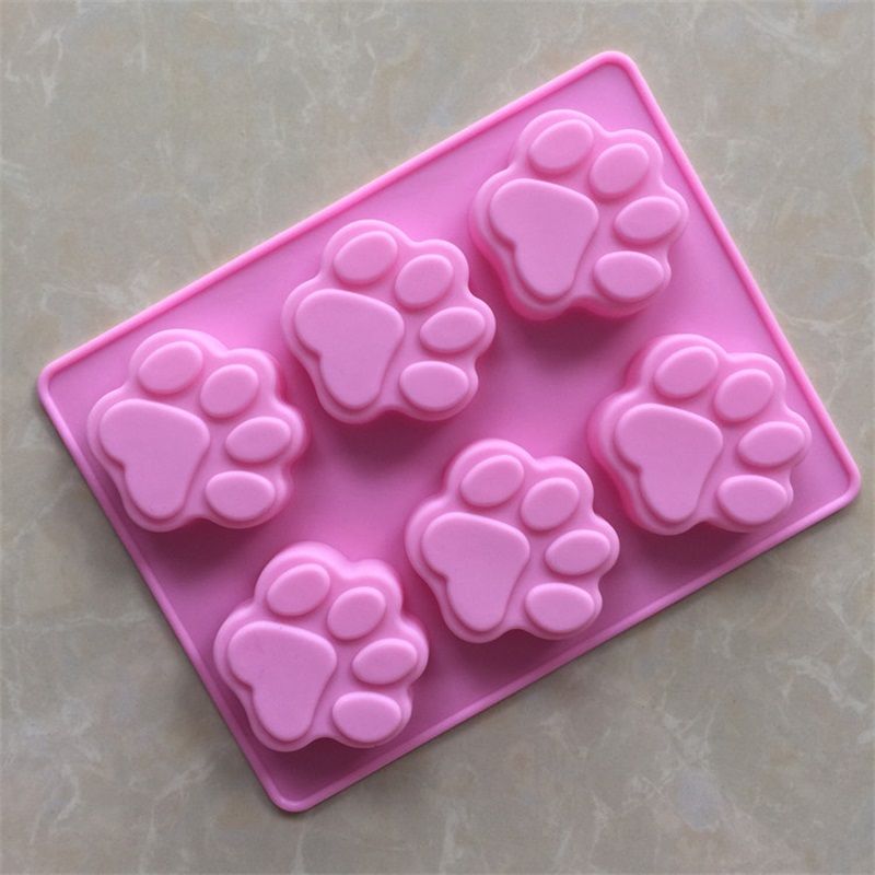 Creative Cat Paws 3D Bone Silicone Moule Gâteau Bakeware santé cakepan Candy