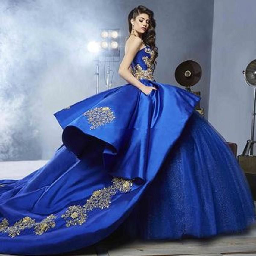cobalt blue ball gown