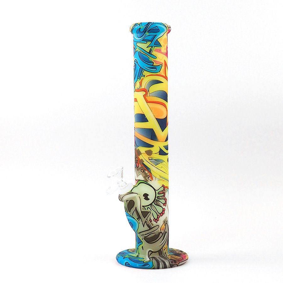 Wholesale Limited Edition Silicone Water Bong With Printed Pattern