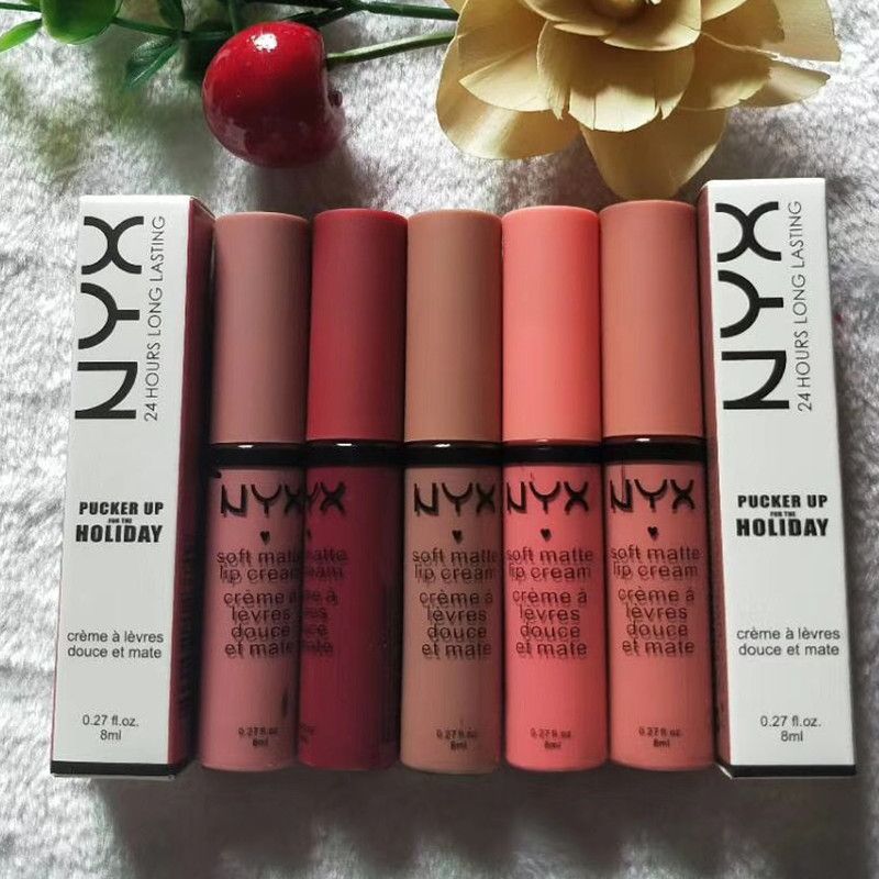 Acheter Nyx Mat Rouge à Lèvres 24 Heures Longue Durée Sticks à Lèvres Marque Brillant à Lèvres 5 Couleurs Maquillage Marque Pucker Up Pour Le Lèvres