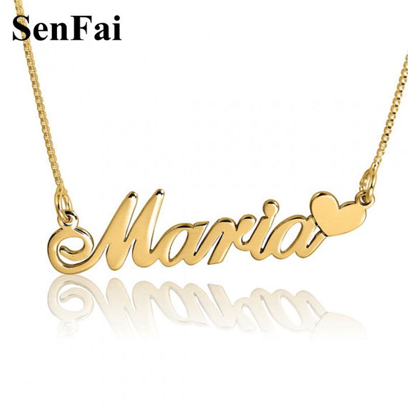 2020 Senfai Personalized Name Necklace Gold Chain For Men Gothic