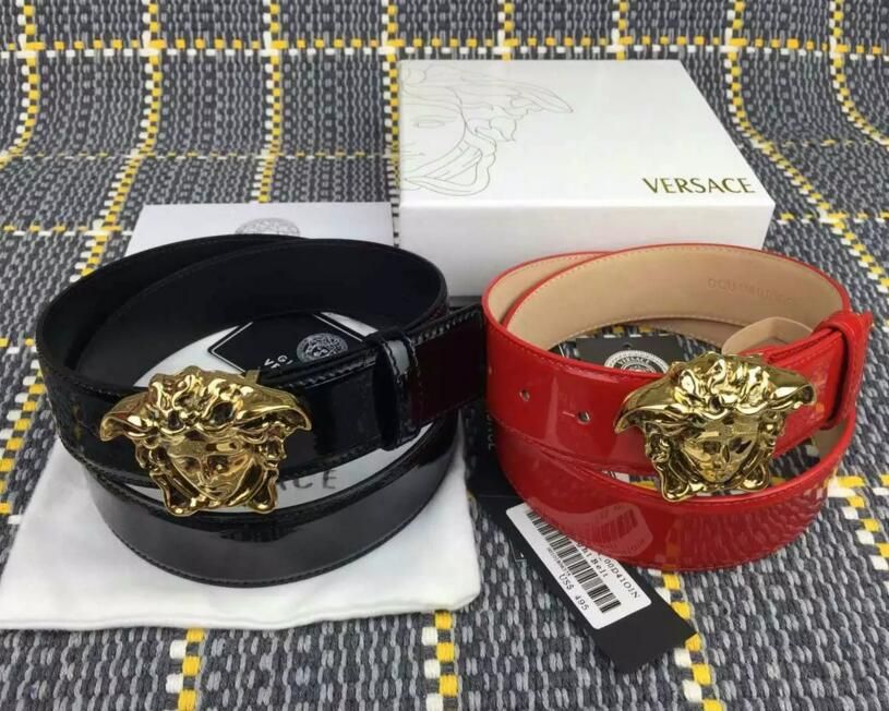 mens patent belt