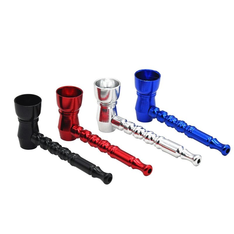 2021 Metal Smoking Pipe Aluminium Alloy 78MM Colorful Filter Free Type