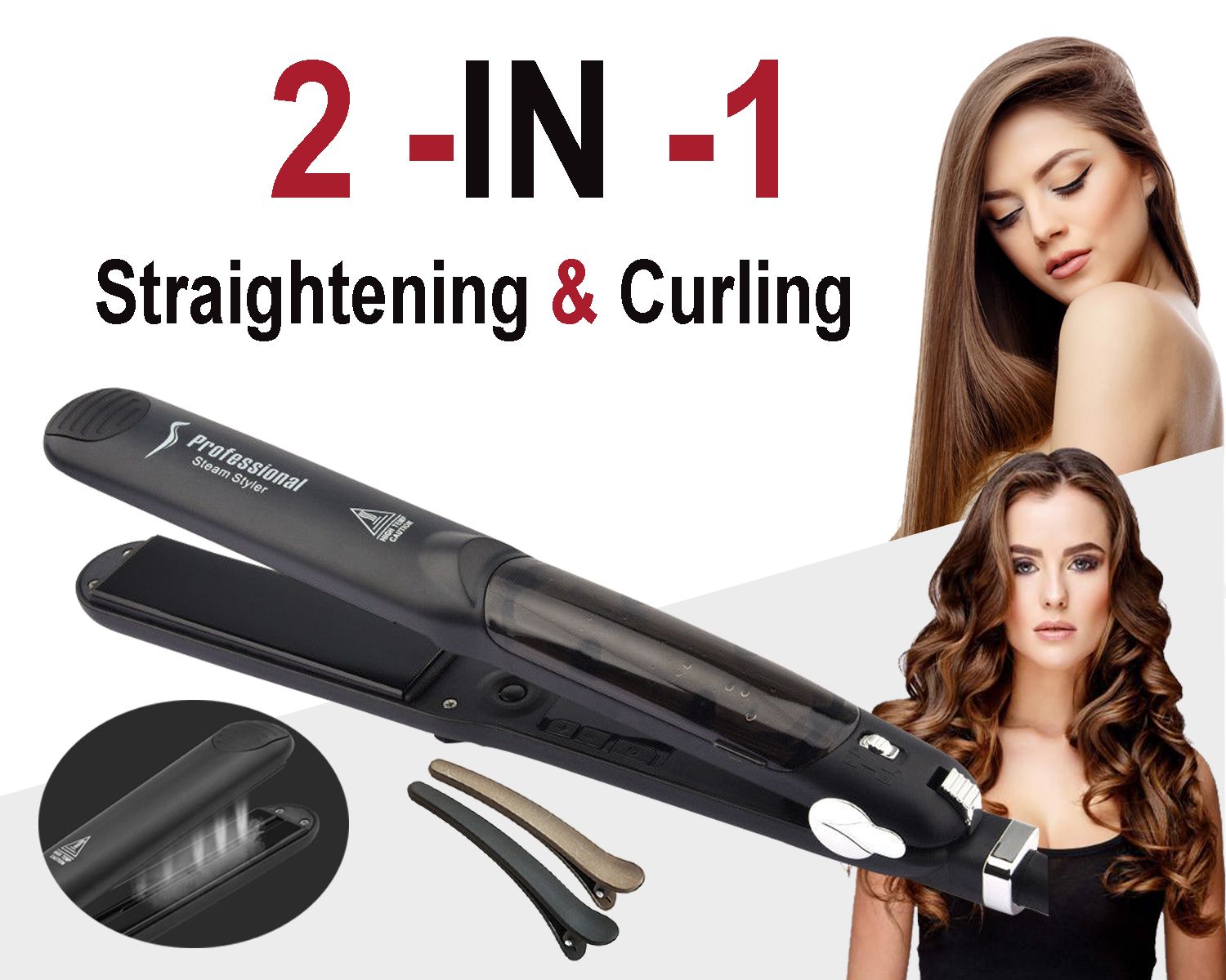 Hair straightener with steam фото 102