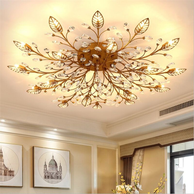 Grosshandel Moderne K9 Kristall Led Flush Mount Deckenleuchter Beleuchtung Fixture Gold Schwarz Startseite Licht Fur Schlafzimmer Kuche Wohnzimmer Von Ok360 75 99 Auf De Dhgate Com Dhgate