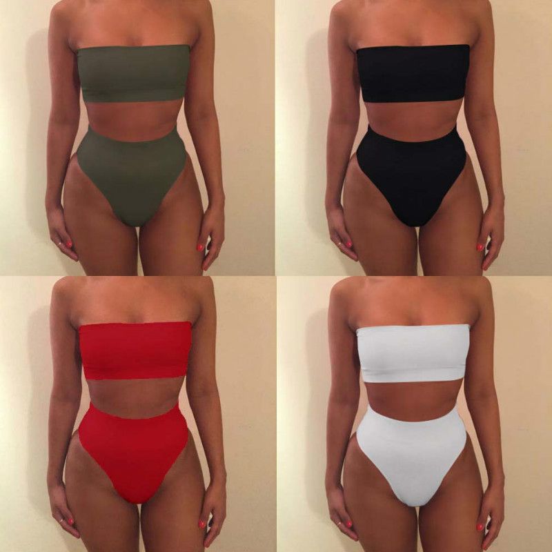 plus size strapless bikini