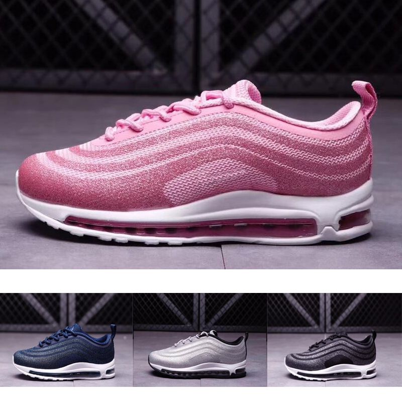 silver nike 97 rosa