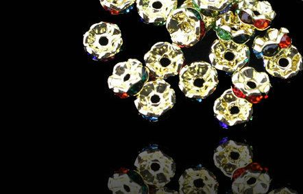 Mixed 8mm Glass 200pcs Loose Crystal Beads Rondelle Spacer Faceted Necklace