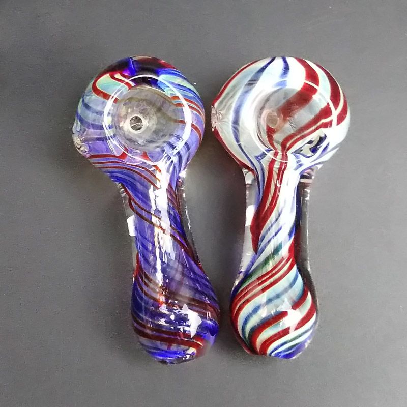 2020 Smoking Blown Glass Hand Pipes Cheap Pyrex Glass Tobacco Spoon