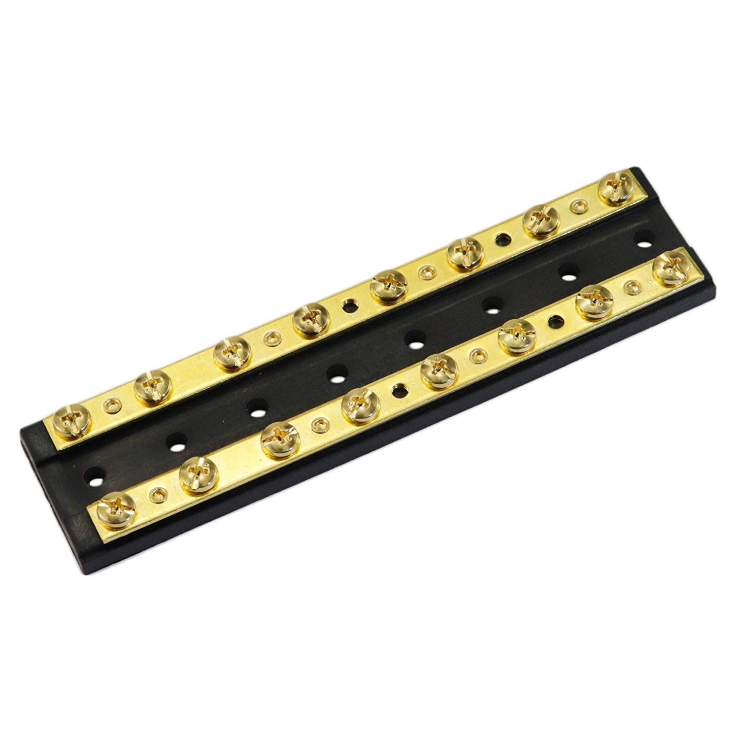 DC32V 60A Dual Brass Bus Bar With 8 32 Screw Terminals 8 Circuit