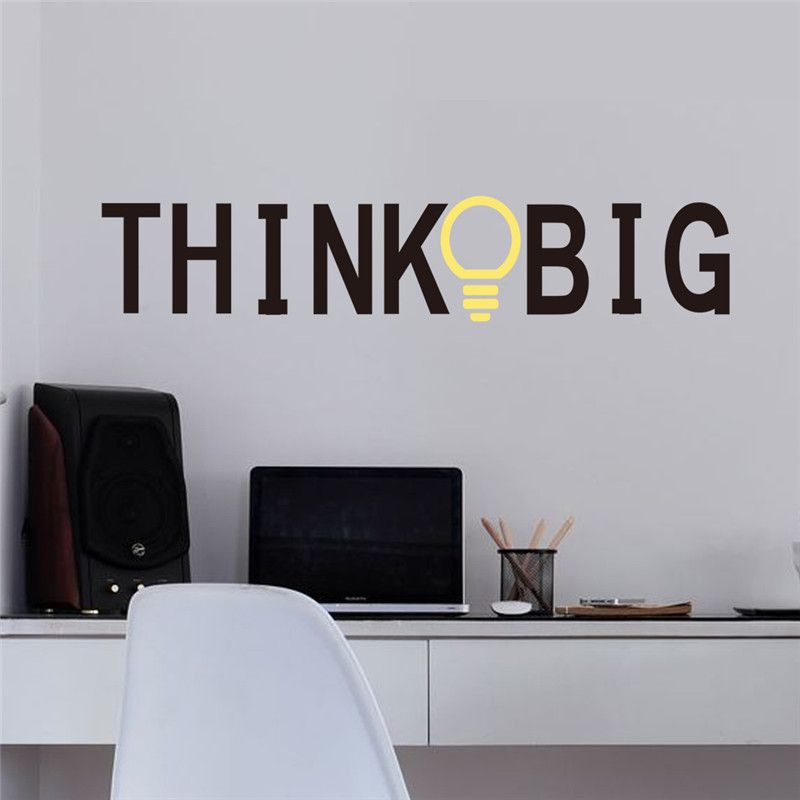 Vinyl Quotes Wall Stickers Think Big Removable Decorative Decals For Office Decor Wall Sticker Decal Mural Home Decoration Bedroom Decals For Walls Bedroom Stickers From Toto5 4 02 Dhgate Com
