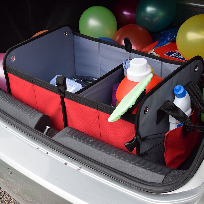 Foldable Multi Compartment Fabric Car Truck SUV Storage Basket Trunk Organizer