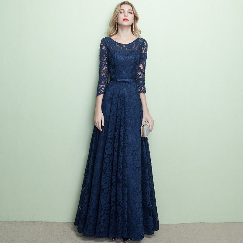 robe de soiree bleu nuit