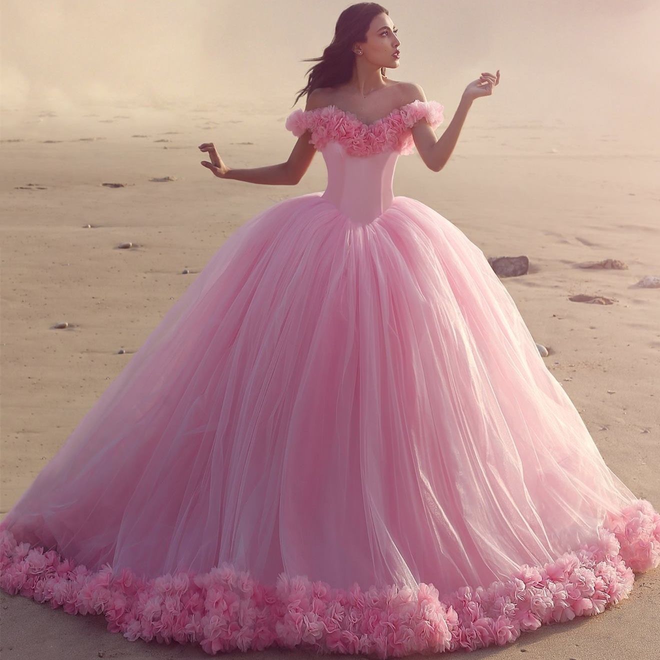 pink princess ball gown