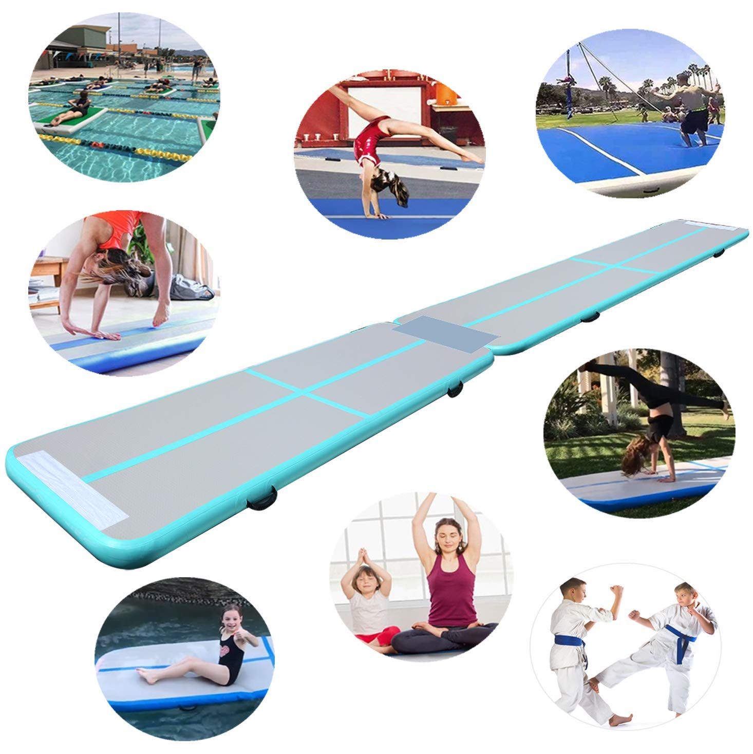 2020 7*1m Inflatable Air Track 4 Inches Thick Gymnastics Tumbling Mats