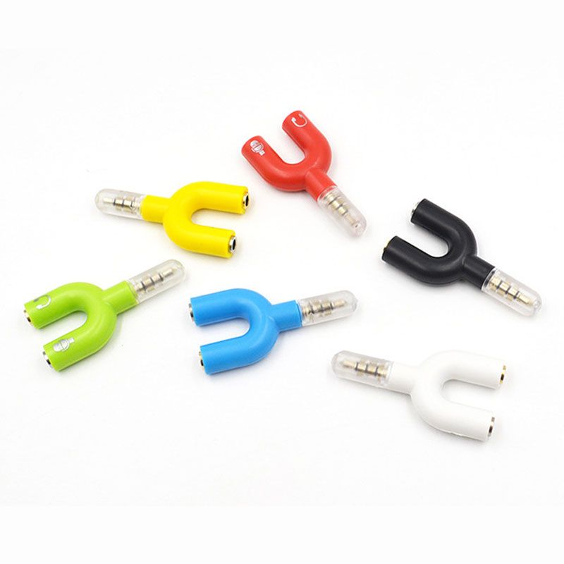satin al 3 5mm u sekilli kulaklik kulaklik kulaklik adaptoru 1 erkek 2 kadin ses splitter cep telefonu mp3 icin tl7 29 dhgate comda