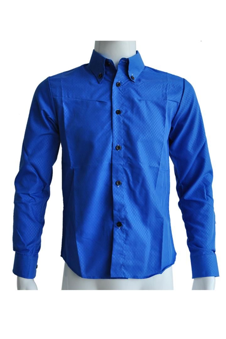camisa de vestir azul