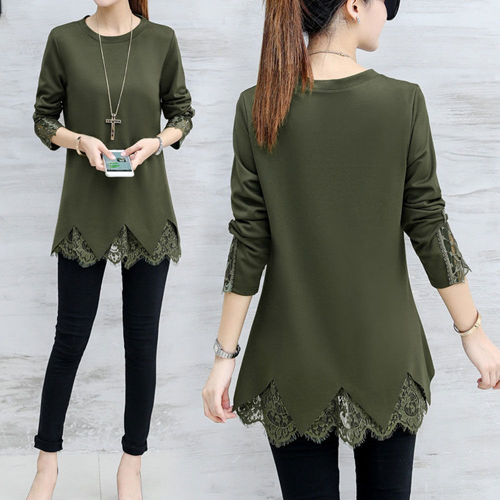 korean long blouse