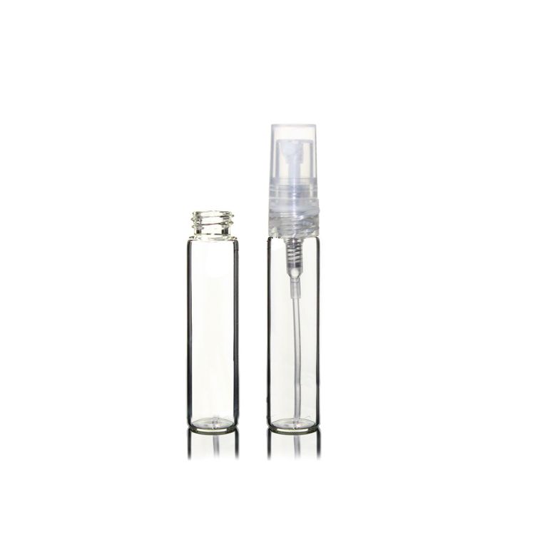 Flacon en verre de 5 ml avec bouchon transparent