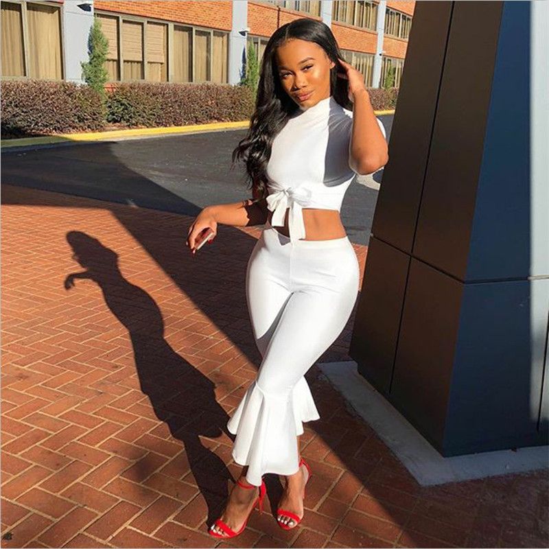 white two piece set womens