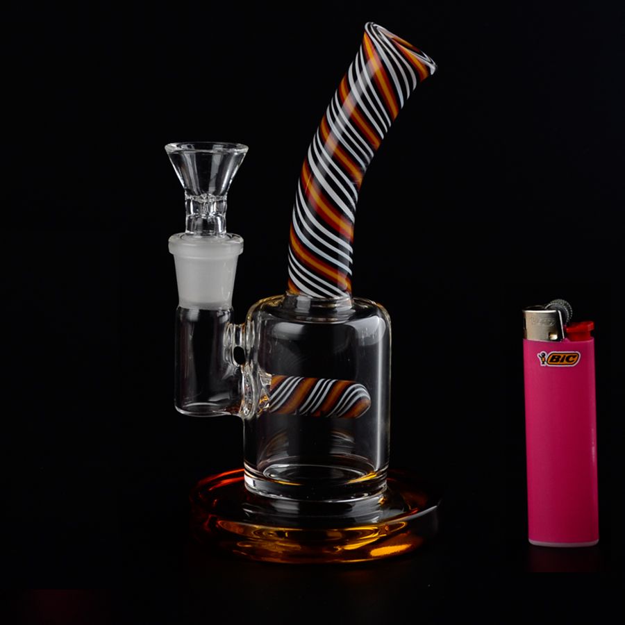 Mini Bubbler Glass Ash Catcher Inline Percolator Water Pipe Oil Rig