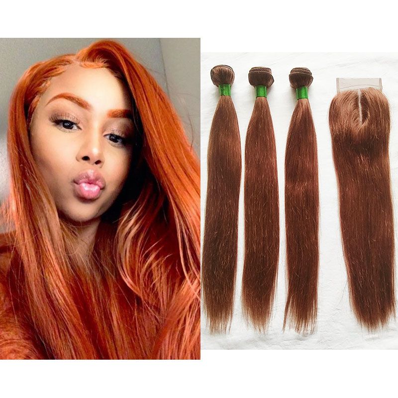Brazilian Human Hair Weave Color 33 Bundles with Closure Peruvian Malaysian Dark Auburn Straight Hair Weave Brazilian Human Hair Weave Color 33 Bundles with Closure Peruvian Malaysian Dark Auburn Straight Hair Weave