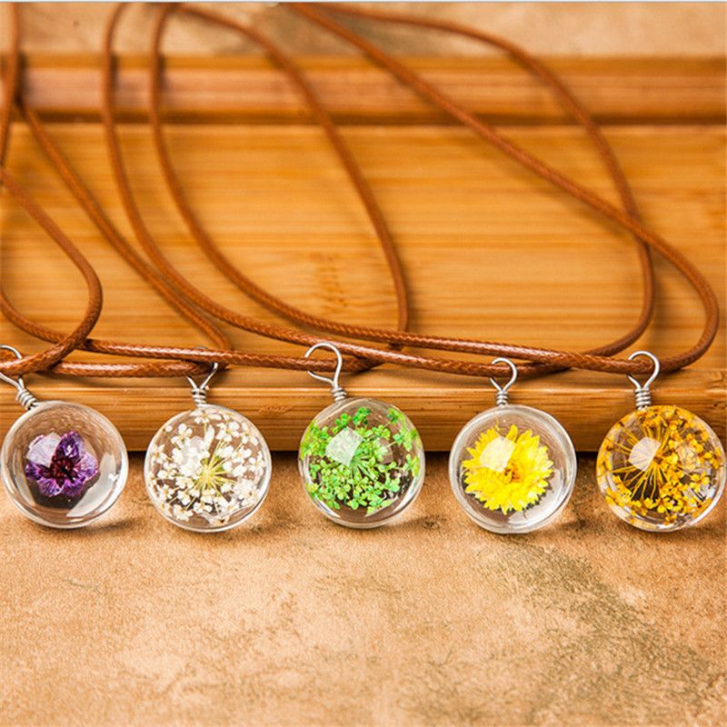 Compra Hecho A Mano Boho Resina Transparente Flor Seca Collar De La  Margarita Bola Cadena Color Plata Blanco Redondo 1 Pieza Barato | Entrega  Rápida Y Calidad | Es.Dhgate