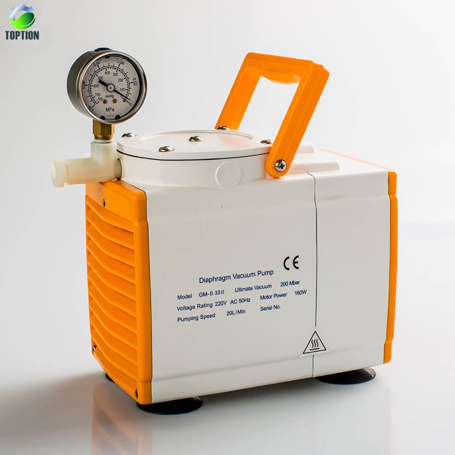 2020 TOPTION GM 0.33A Oil Free Laboratory Diaphragm Vacuum Pump Anti Corrosion Single Head
