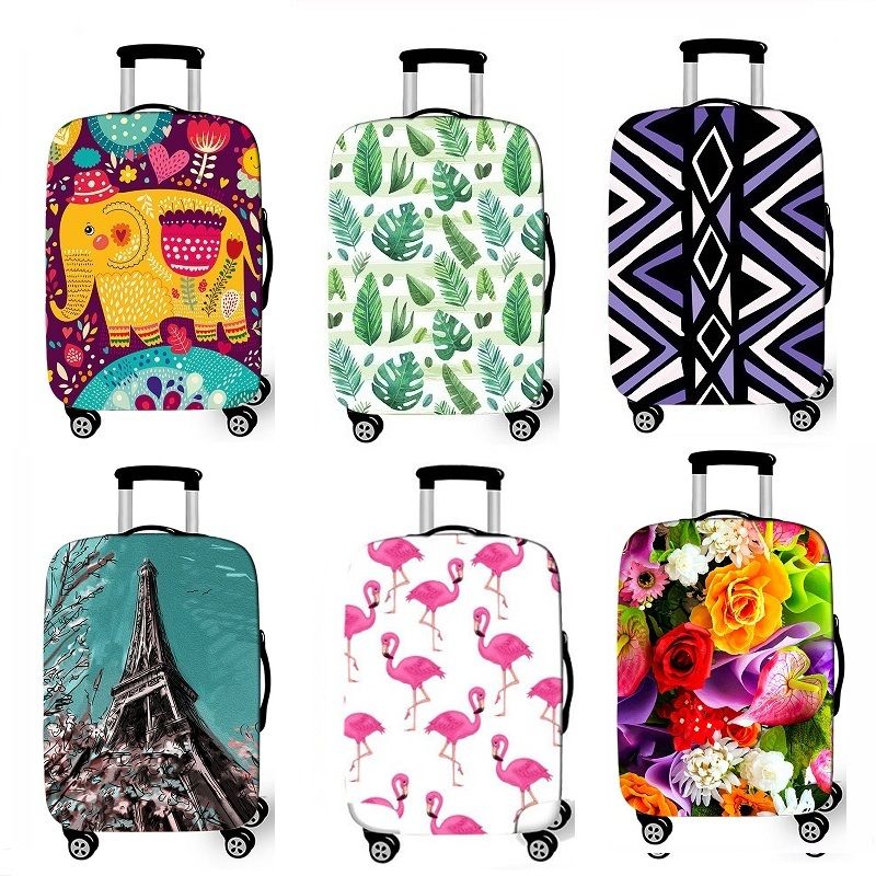 printed luggage
