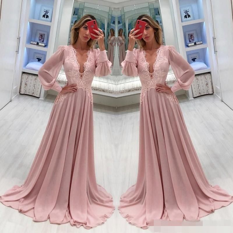 chiffon prom dresses 2018