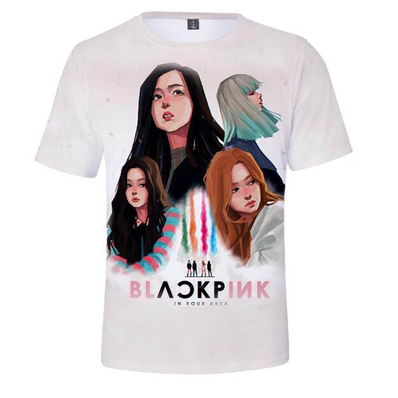 Blackpink Camisetas Estampada T-Shirt tee Manga Corta Tshirt Top Deportiva para Hombres Mujer
