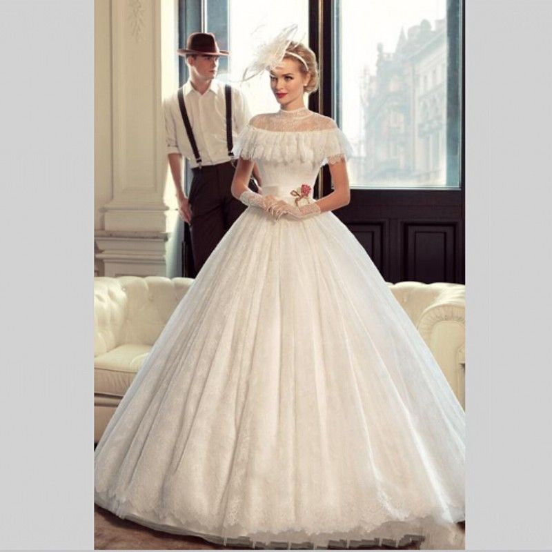 Vestido De Noiva Princesa Luxo Cheap Bridal Dress Vintage Lace