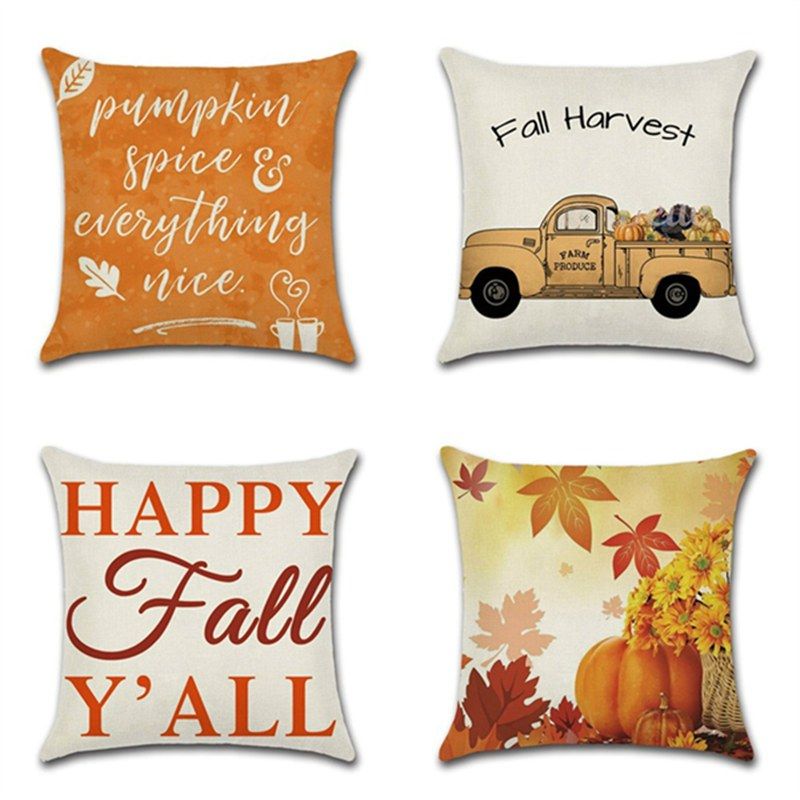 Happy Fall Harvest Throw Pillow Cover Thanksgiving Decorative Pillowcase With Zipper Sofa Car Waist Cheap Home Decoration 18 Inches Deck Furniture Cushions Outdoor Seat Cushions On Sale From Purehome 2 34 Dhgate Com