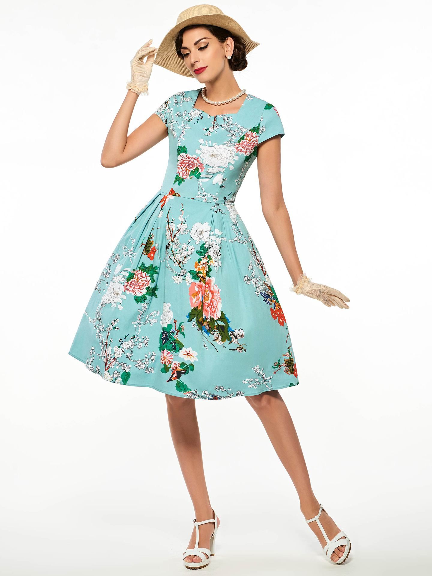 vintage flower dresses