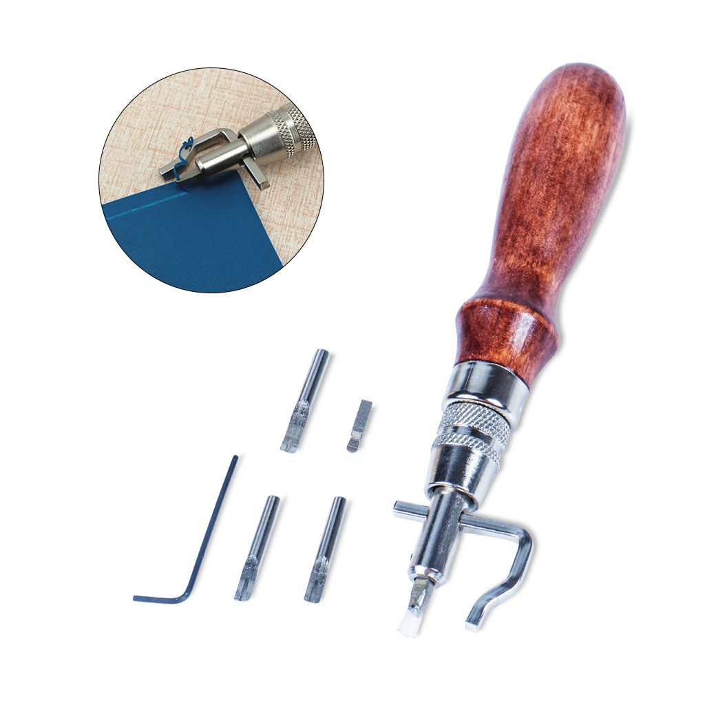 Leathercraft 5 in 1 Groove Tool Adjustable Leather Edge Stitching