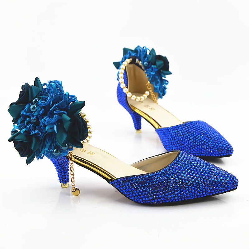 navy blue evening shoes