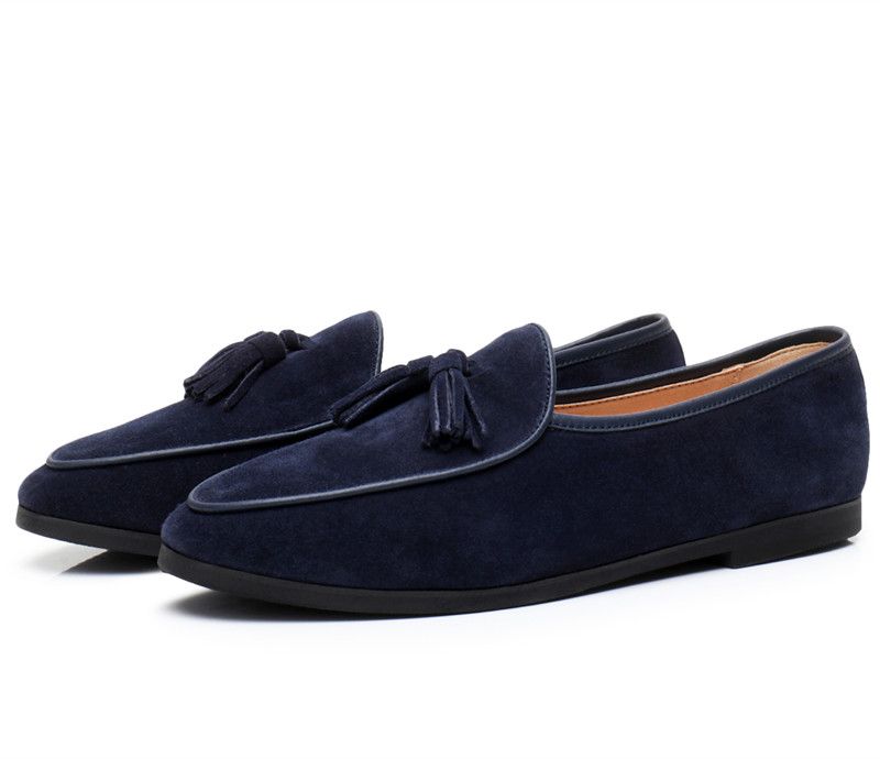 Luxury Handmade Fashion Tassel Men Loafers Shoes Gentleman Casual