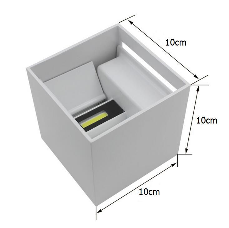 Grosshandel Neue 12w Quadratische Led Wandlampen Ip 65 Wasserdichte