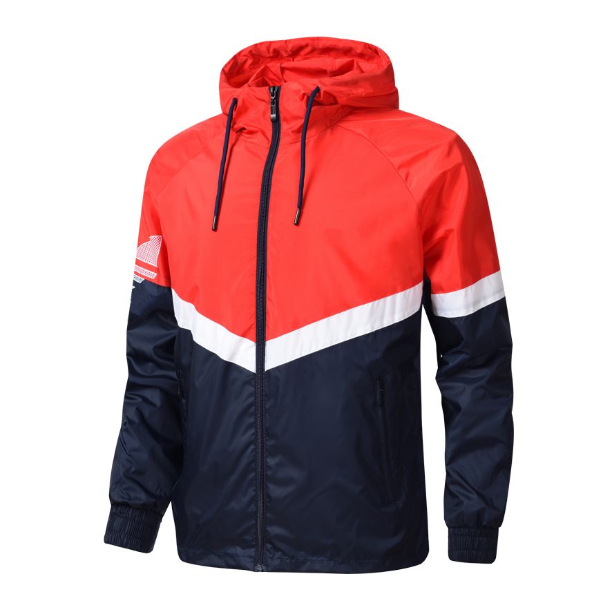 White red and blue windbreaker Clearance