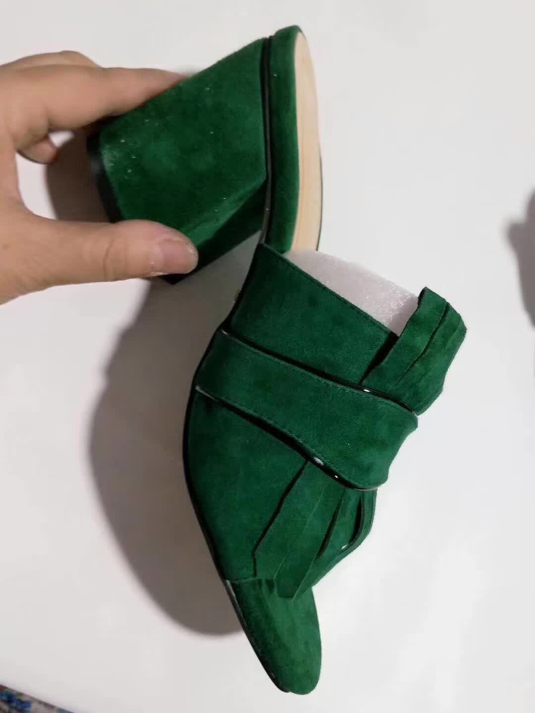 Groene suede 8cm hak